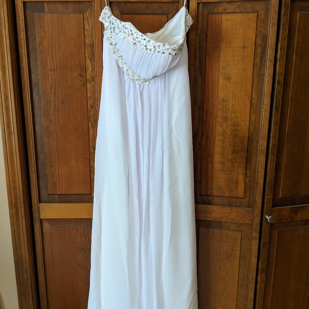 Formal wedding or prom dress white